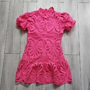 Pink Lace Kids Dress